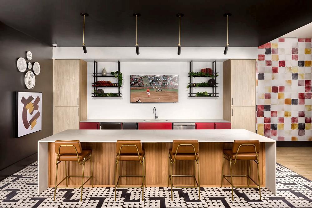 The clubhouse kitchen